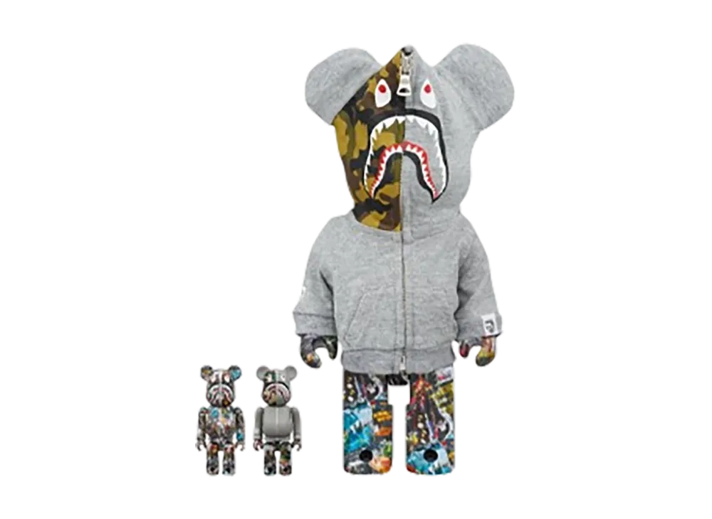 LEGACY CAMO SHARK BE@RBRICK 100%&400%グレー BE@RBRICK SERIES 50
