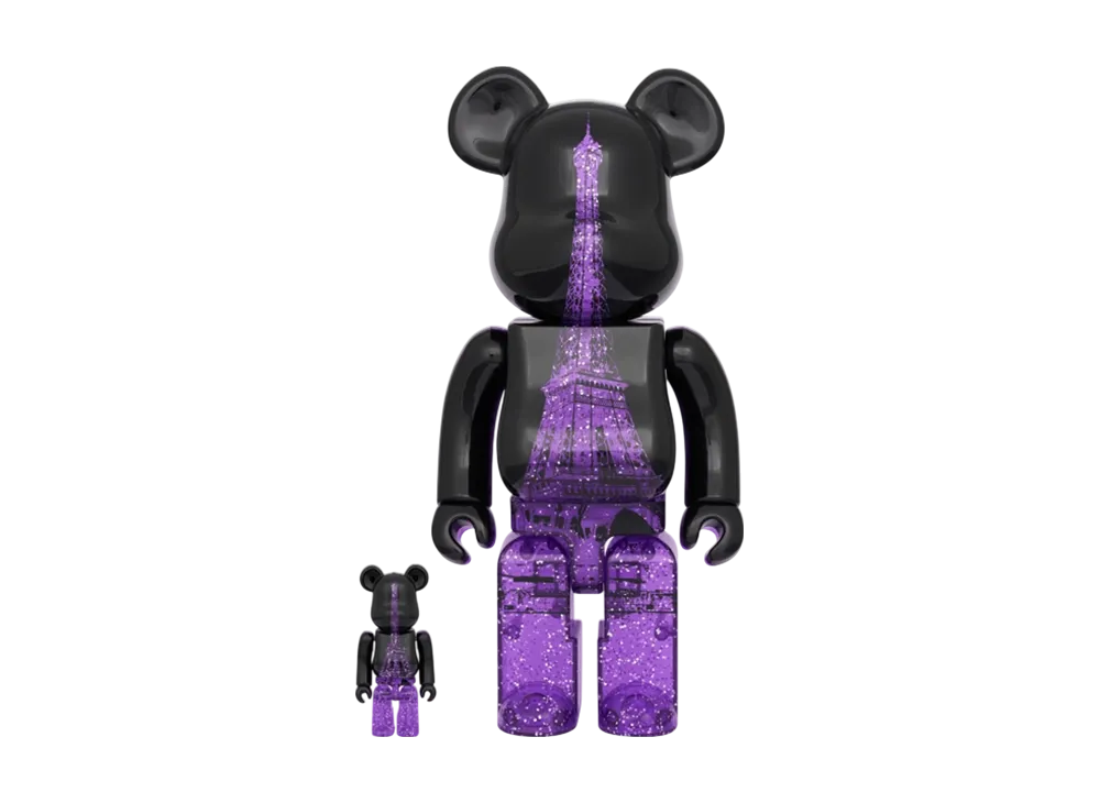 MEDICOM TOY "BEARBRICK" Eiffel Tower Sakura Ver. 100% & 400%