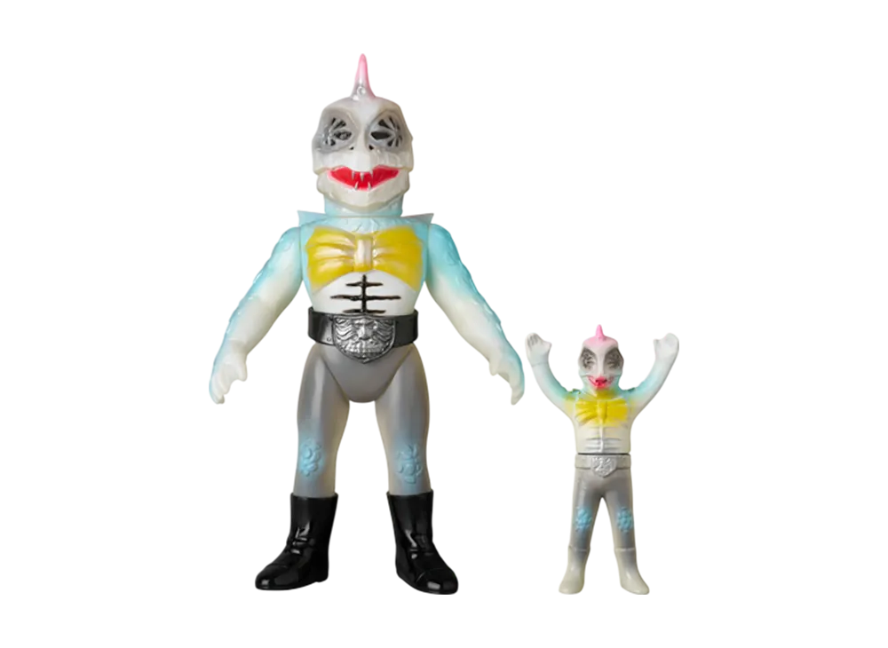 MEDICOM TOY "Toei Retro Sofvi Collection" -Masked Rider- Pyrazaurus (New Color Phosphorescent) + Mini Soft Vinyl