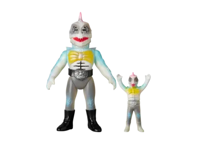 MEDICOM TOY "Toei Retro Sofvi Collection" -Masked Rider- Pyrazaurus (New Color Phosphorescent) + Mini Soft Vinyl