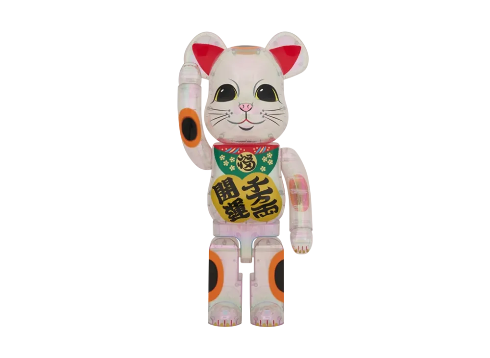 MEDICOM TOY "BEARBRICK" Lucky Cat Lucky Ten Million Ryo Transparent Plating 1000%
