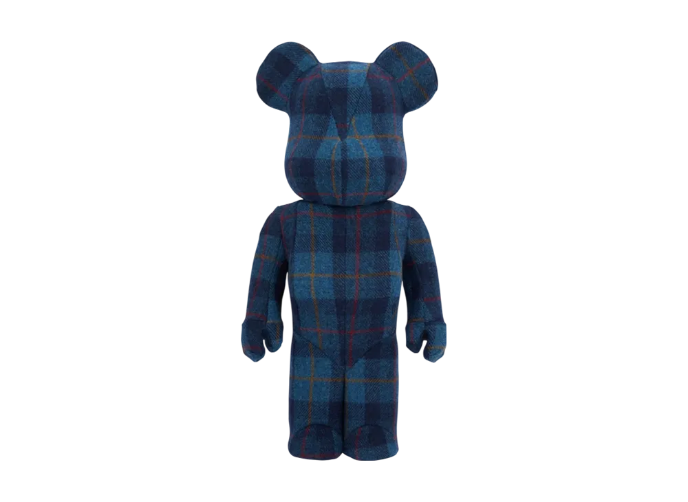 MEDICOM TOY "BEARBRICK" Harris Tweed Hebrides Blue 1000%