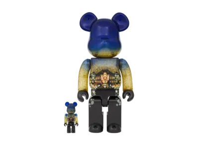 MEDICOM TOY "BEARBRICK" Tokyo Station Marunouchi Station Building Model Light Up Ver. 100% & 400%