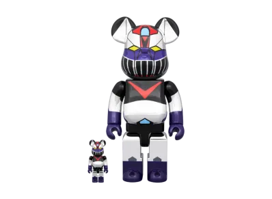 MEDICOM TOY "BEARBRICK" -Great Mazinger- Great Mazinger Plating Ver. 100% & 400%