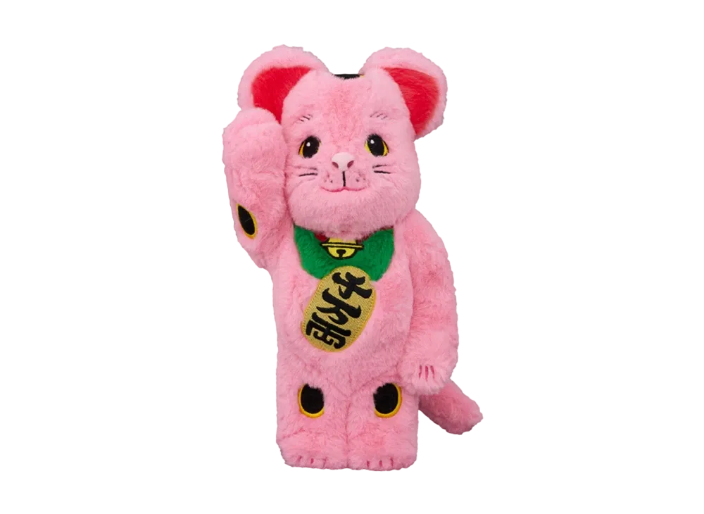 メディコムトイ ベアブリック 招き猫 着ぐるみ 桃色 400％の新品