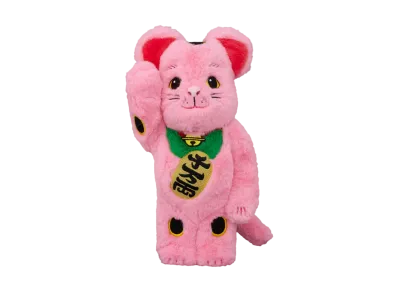 MEDICOM TOY "BEARBRICK" Lucky Cat costume Pink 400%