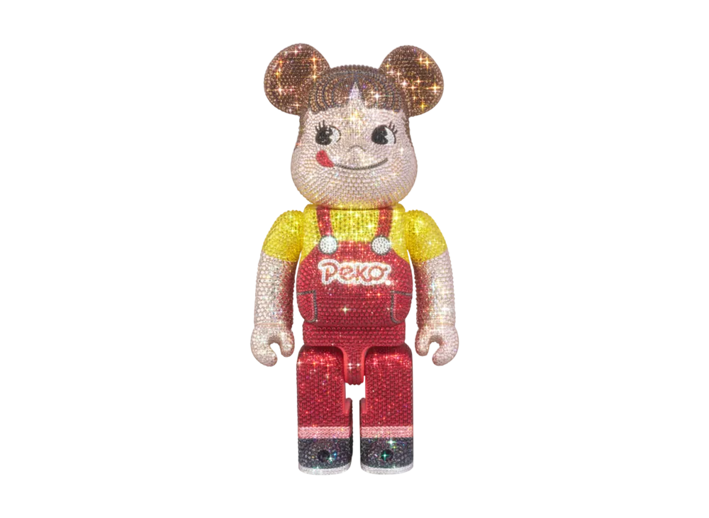 MEDICOM TOY "BEARBRICK" Crystal Decorate Peko-Chan 400%