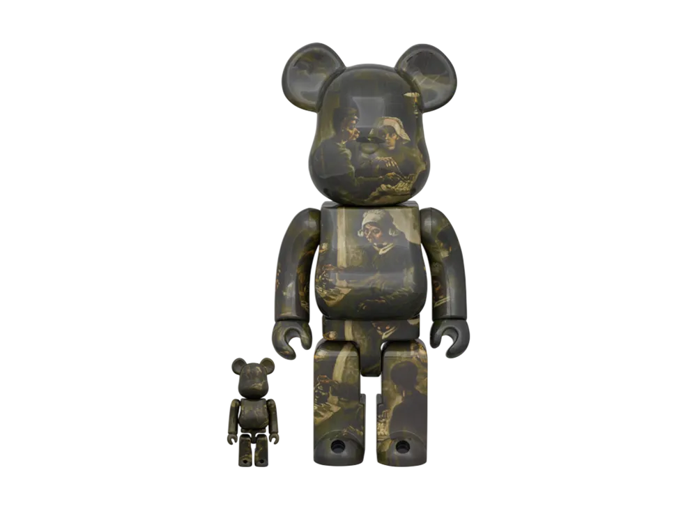 MEDICOM TOY "BEARBRICK" Van Gogh Museum The Potato Eaters 100% & 400%