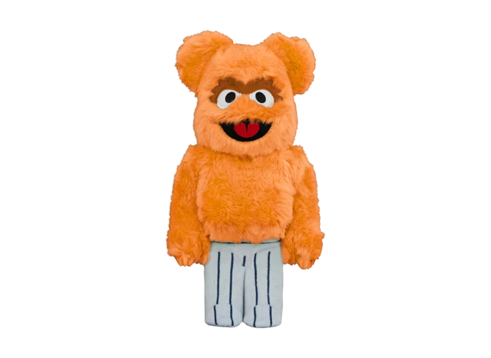 MEDICOM TOY "BEARBRICK" -SESAME STREET- Oscar The Grouch (The Original Orange Fur Costume Ver.) 400%