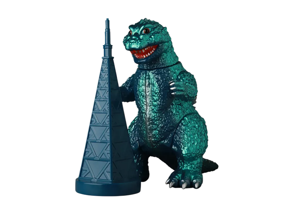MEDICOM TOY / Anrakuansaku "GODZILLA VINYL WARS EX" Godzilla (1954) 3Rd Model Guignol Version Tv Tower Attack Version (2Nd Series)