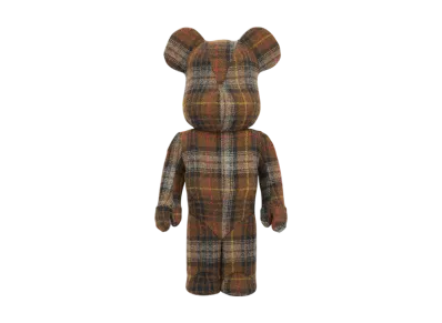 MEDICOM TOY "BEARBRICK" Harris Tweed Hebrides Brown 1000%