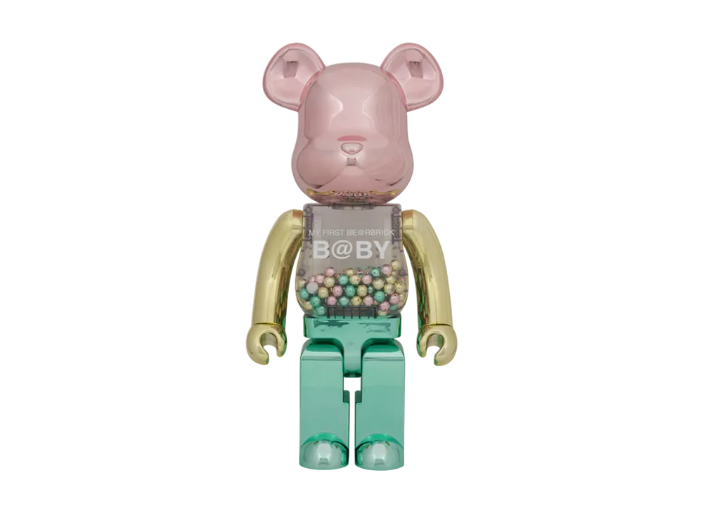 MEDICOM TOY "BEARBRICK" My First Bearbrick Baby 1St Color Chrome Ver. 1000%