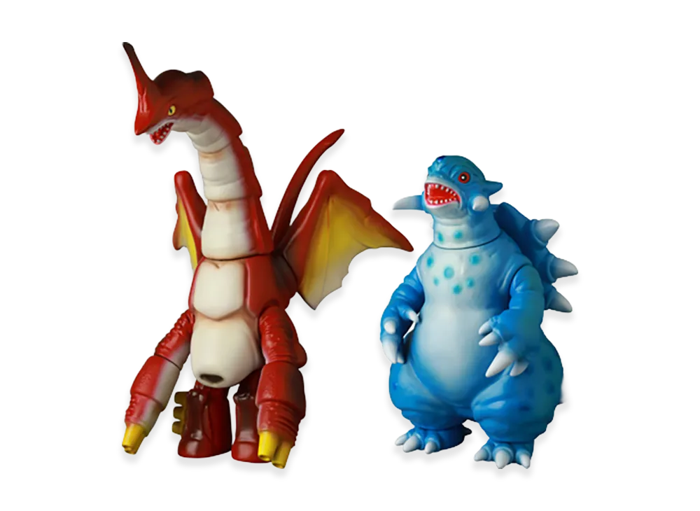 MEDICOM TOY "MAT(MONSTER ART TOY)" Shirari & Kodalar Legendary 2 Great Monsters Set