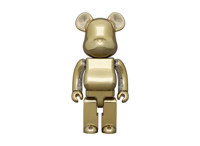 MEDICOM TOY "BEARBRICK" Audio Chrome 400% Portable Bluetooth Speaker Gold