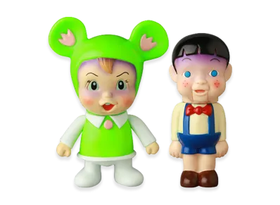 MEDICOM TOY Kirito (Green Ver.) & Takeshi Doll (New Color)