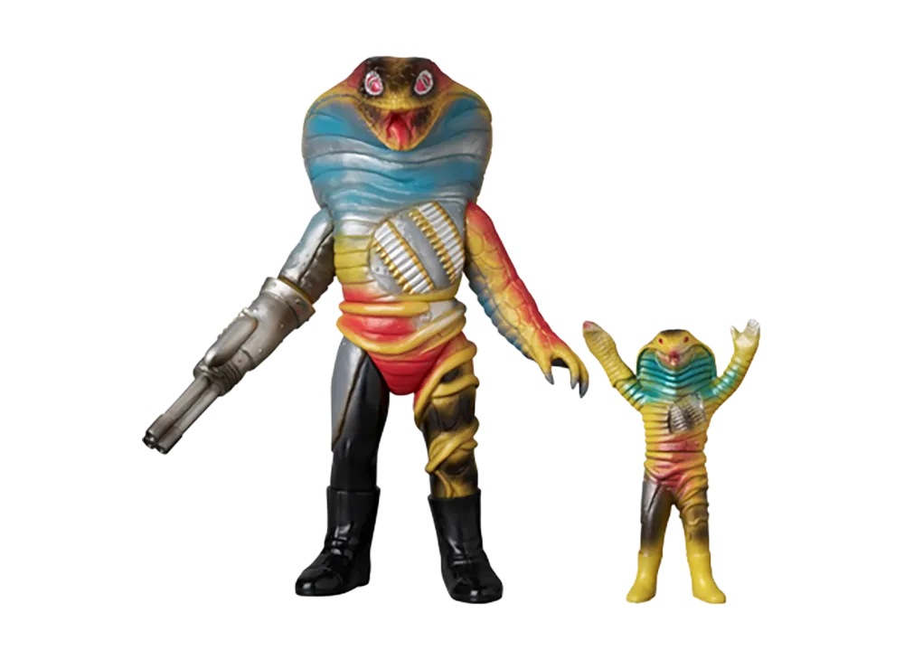MEDICOM TOY "Toei Retro Sofvi Collection" -Kamen Rider V3- Machine Gun Snake (New Color) + Mini Soft Vinyl Figure
