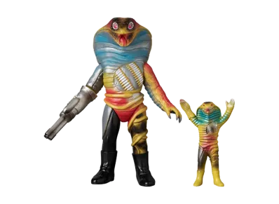 MEDICOM TOY "Toei Retro Sofvi Collection" -Kamen Rider V3- Machine Gun Snake (New Color) + Mini Soft Vinyl Figure