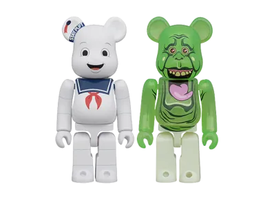 MEDICOM TOY "BEARBRICK" -Ghostbusters- Bearbrick 2Pcs Set Stay Puft Marshmallow Man & Slimer