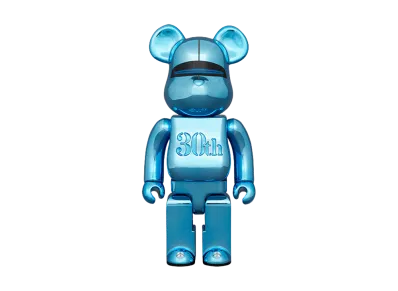 MEDICOM TOY "BEARBRICK" Bearbrick Hajime Sorayama Medicom Toy 30Th Anniversary Model Blue 400%
