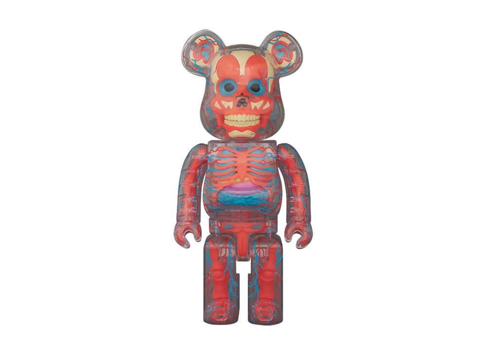 MEDICOM TOY "BEARBRICK" Bearbrick The Human Bear Orange Variant Version 400%