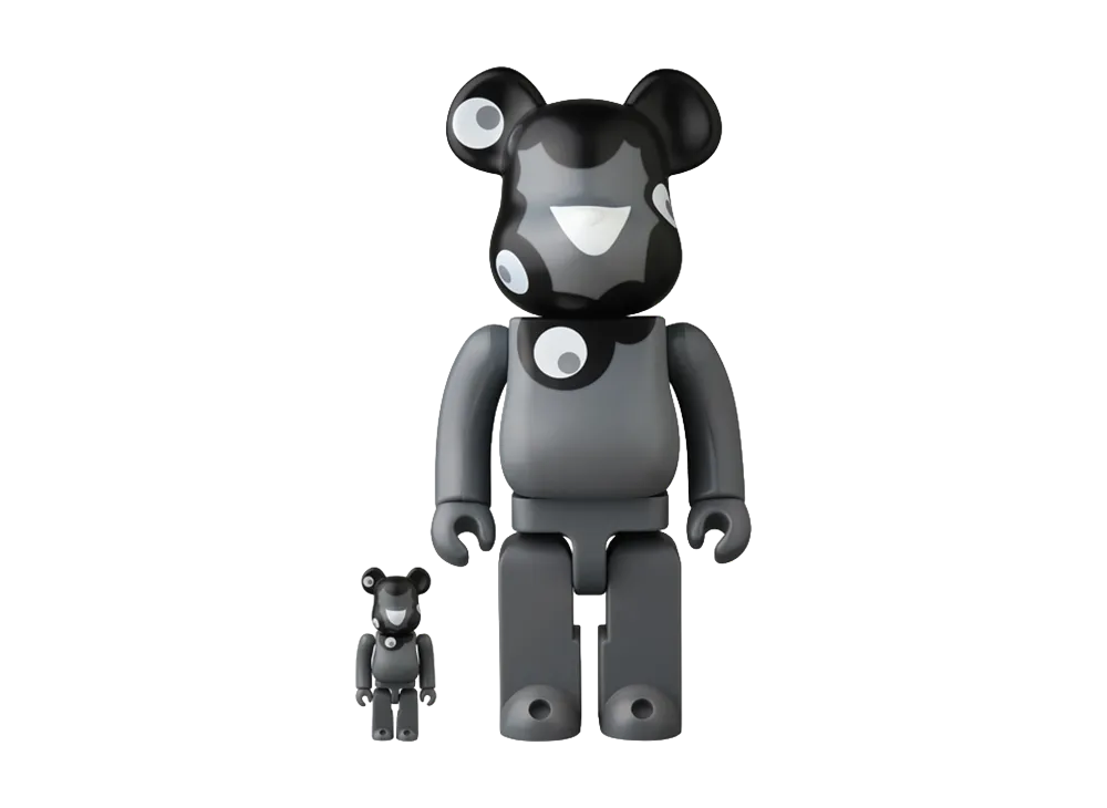 MEDICOM TOY "BEARBRICK" Bearbrick Myakumyaku (Monochrome Version) 100% & 400%