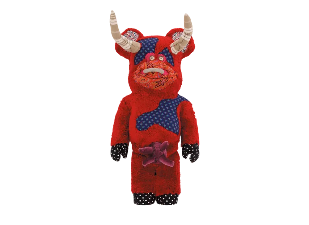 MEDICOM TOY "BEARBRICK" -Anne Valerie Dupond ONE OF KIND- Red Cow 1000%