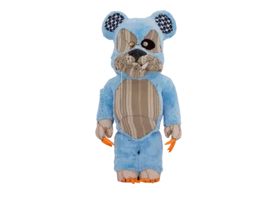 MEDICOM TOY "BEARBRICK" -Anne Valerie Dupond ONE OF KIND- Blue Bulldog 1000%