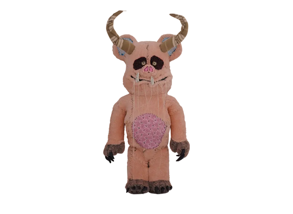 MEDICOM TOY "BEARBRICK" -Anne Valerie Dupond ONE OF KIND- Horn Pig 1000%