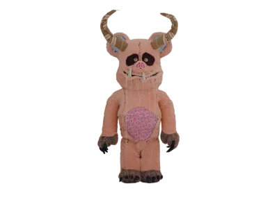 MEDICOM TOY "BEARBRICK" -Anne Valerie Dupond ONE OF KIND- Horn Pig 1000%