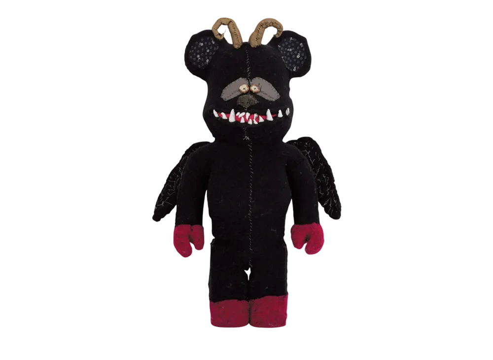 MEDICOM TOY "BEARBRICK" -Anne Valerie Dupond ONE OF KIND- Black Wings 1000%
