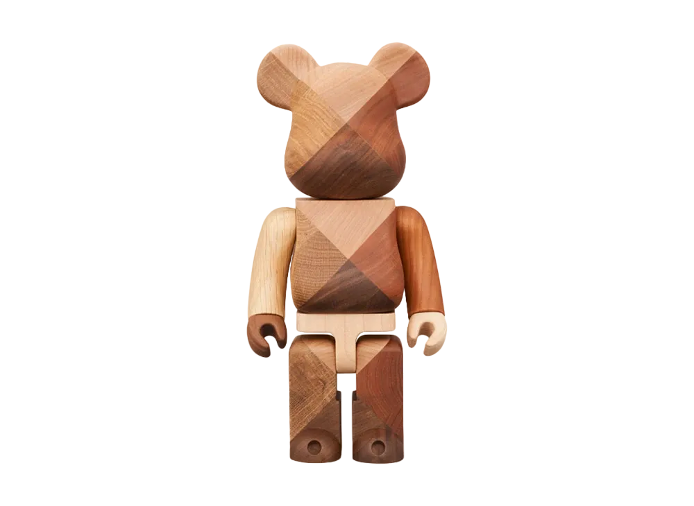 MEDICOM TOY "BEARBRICK" -Karimoku JAPAN- Karimoku 1/4 Different Tree Species 400%