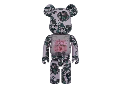 MEDICOM TOY "BEARBRICK" -MAMES- FLORA PINK ROSE 1000%