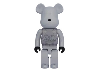 MEDICOM TOY "BEARBRICK" -2G EXCLUSIVE- 2G WHITE CHROME 1000%