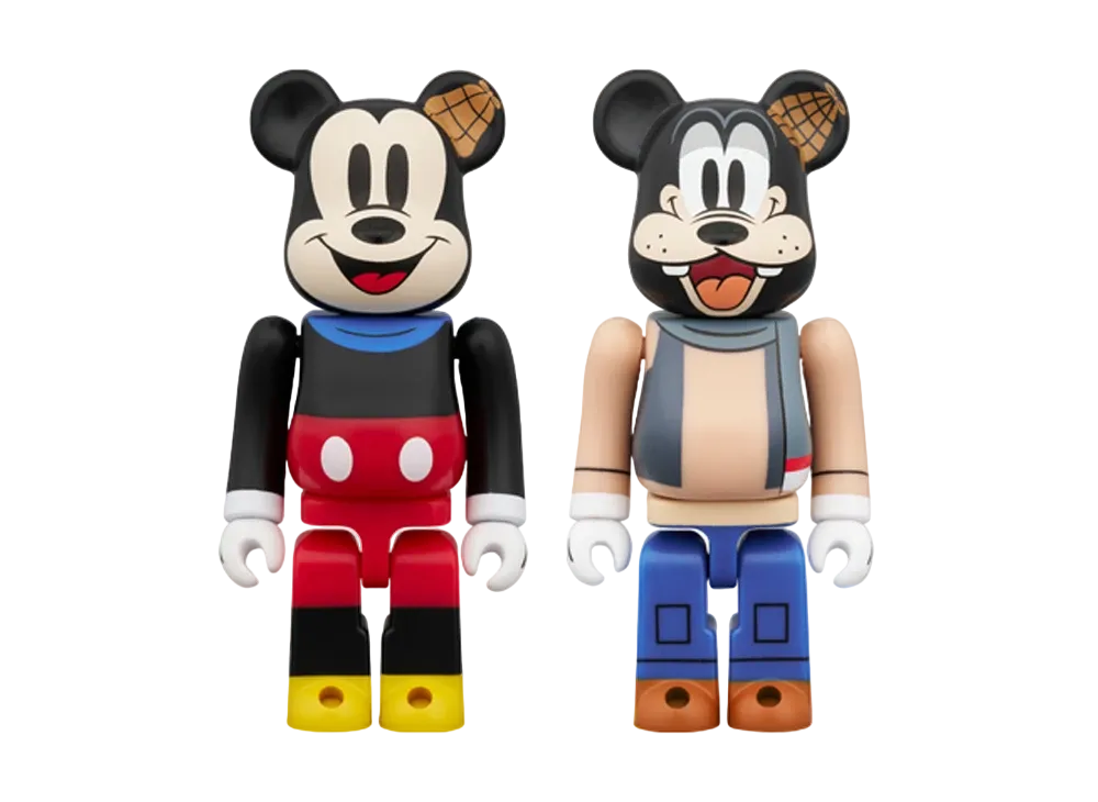 MEDICOM TOY "BEARBRICK" -Disney- MICKEY MOUSE & GOOFY (Lonesome Ghosts Ver.) 2PCS SET
