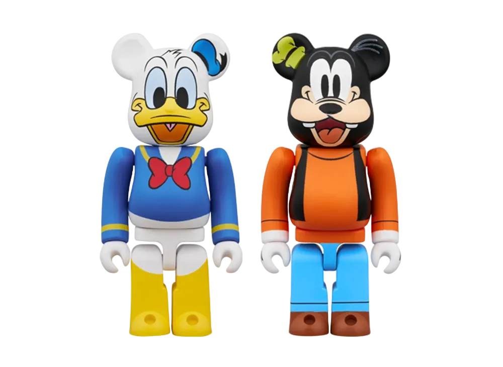 MEDICOM TOY "BEARBRICK" -Disney- DONALD DUCK & GOOFY 2PCS SET