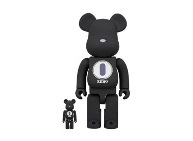 MEDICOM TOY "BEARBRICK" ROBERT INDIANA x fragmentdesign 100% & 400% BLACK
