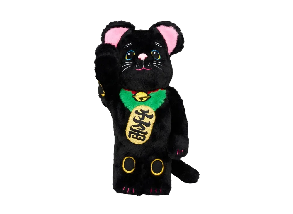 MEDICOM TOY "BEARBRICK" Lucky Cat Kigurumi Black 400%