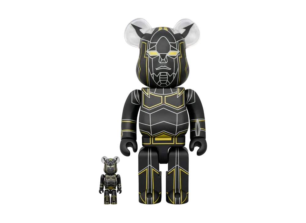 MEDICOM TOY "BEARBRICK" -Reideen the Brave- Black Raideen 100% & 400%