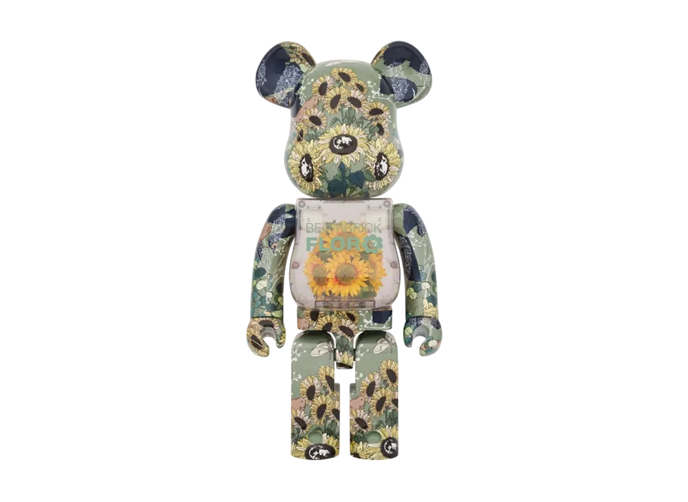 MEDICOM TOY "BEARBRICK" -MAMES- FLORA SUNFLOWER 1000%