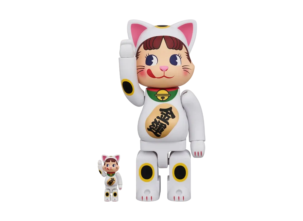MEDICOM TOY "NYABRICK" -FUJIYA Milky- Lucky Cat Peko-chan 100% & 400%