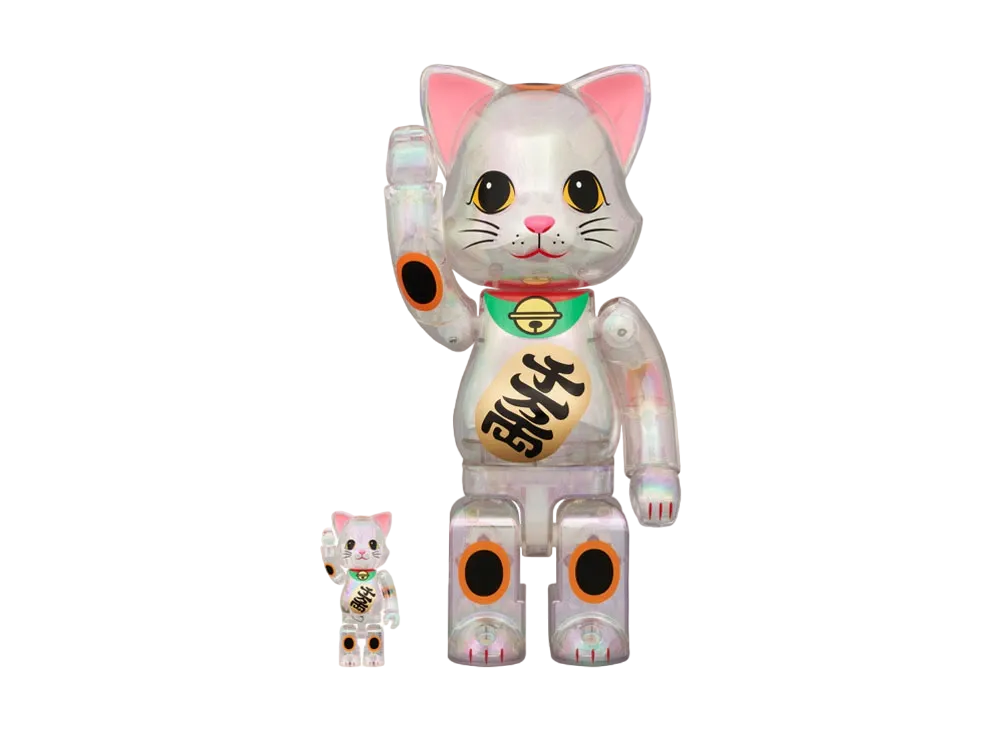 MEDICOM TOY "NYABRICK" Lucky Cat Ten Million Ryo Transparent Plating 100% & 400%