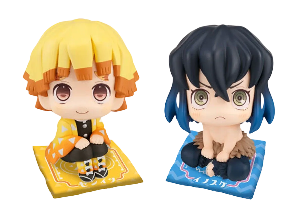 MegaHouse "Lookup" -Demon Slayer: Kimetsu no Yaiba- Zenitsu Agatsuma (Smiling ver.) & Inosuke Hashibira (Bossy ver.) Limited edition with a cushion