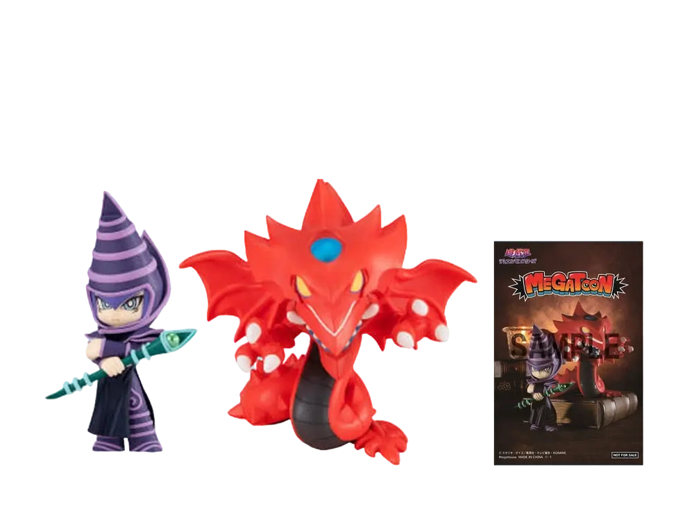 MegaHouse "MEGATOON" -Yu-Gi-Oh!- Dark Magician & Slifer the Sky Dragon With Photo Card