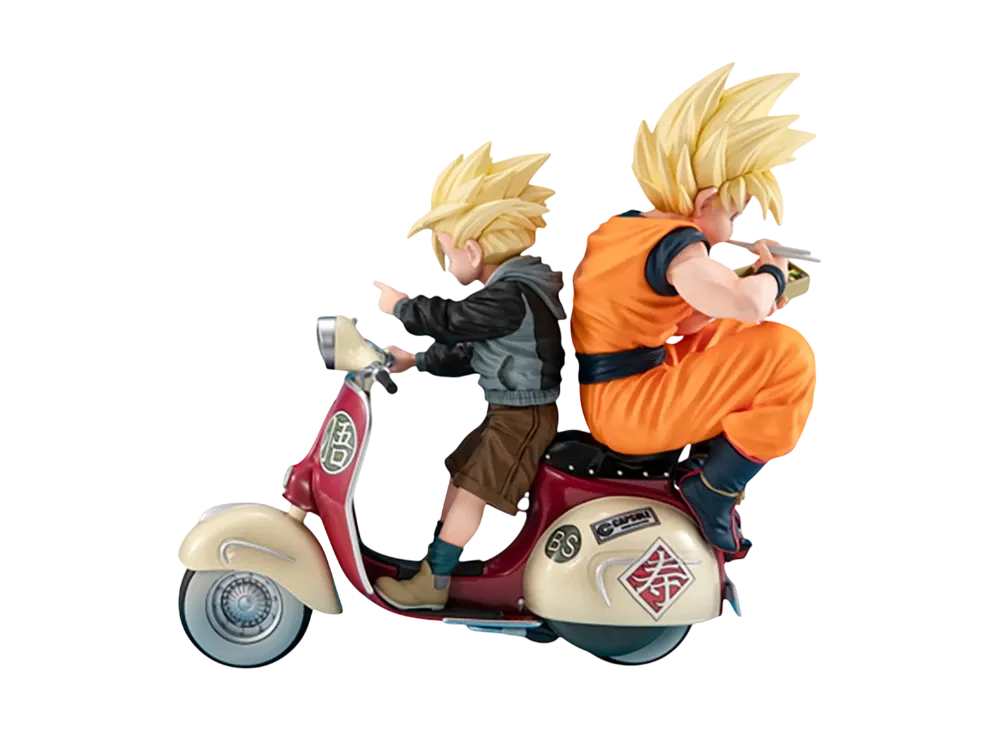 MegaHouse "DESKTOP REAL McCOY" -DRAGON BALL Z- Super Saiyan Goku, Super Saiyan Gohan & Motorbike