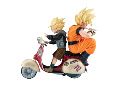 MegaHouse "DESKTOP REAL McCOY" -DRAGON BALL Z- Super Saiyan Goku, Super Saiyan Gohan & Motorbike
