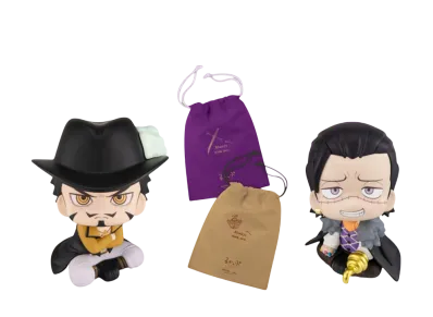 MegaHouse "Lookup" -ONE PIECE- Dracule Mihawk & Crocodile with limited edition drawstring bag