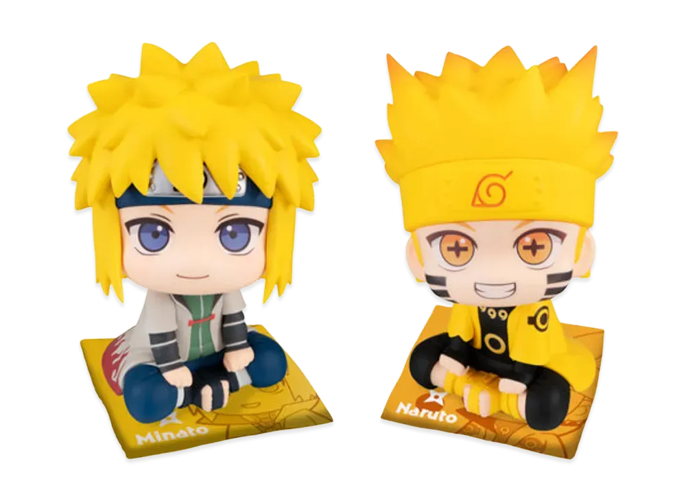 MegaHouse "Lookup" -Naruto Shippuden- Naruto Uzumaki (Six Paths Sage Mode) & Minato Namikaze Set Limited edition with a crushion