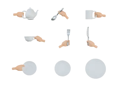 Good Smile Company "Nendoroid Doll" -Nendoroid Doll- Tableware Parts Set