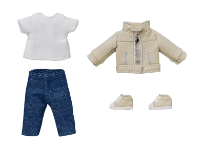 Good Smile Company "Nendoroid Doll" -Nendoroid Doll- Outfit Set: Leather Jacket (Ivory)