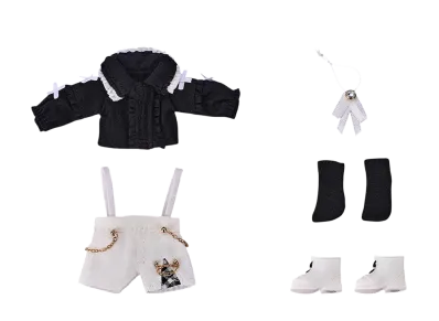 Good Smile Company "Nendoroid Doll" -Nendoroid Doll- Outfit Set: Suspender Shorts Set (Black & White)